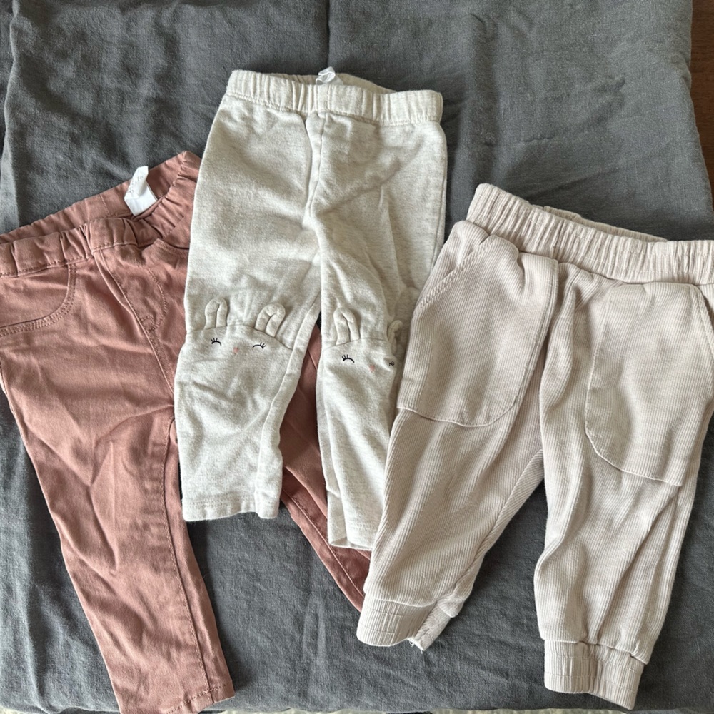 Zara and H&M baby girl pants bundle